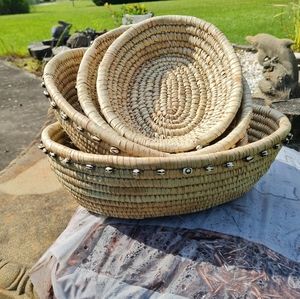 RAFFIA  BASKET SET OF 4